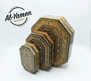 طقم علب خشب زان second